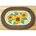 Earth Rugs Oval Patch Rug- Sunflowers 65-300S